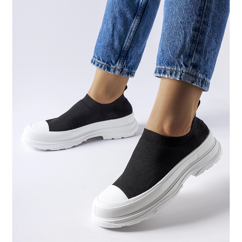Black Baratili platform slip-on sneakers 1