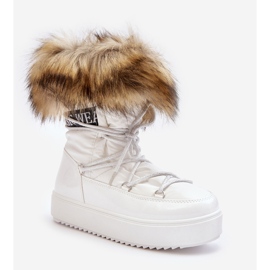 Women's Lace-Up Snow Boots White Santero 1 Women's Lace-Up Snow Boots White Santero 1