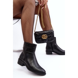 Sergio Leone Women's Leather Zipper Boots Black Semotti 1