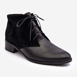 Fashionable Women's Black Lace-Up Boots Kefora 2
