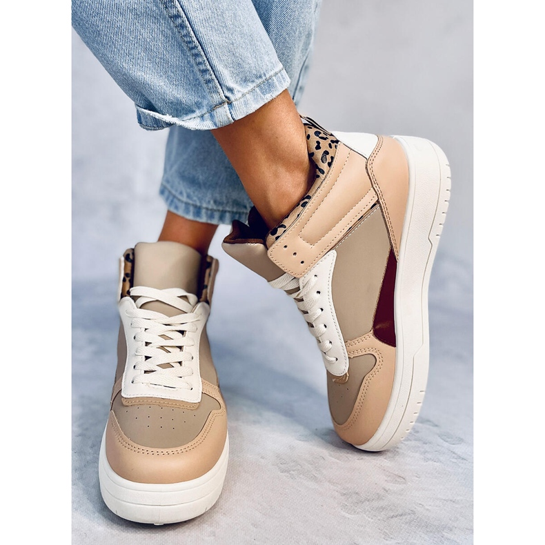 Ginger Khaki high-top sneakers beige 1