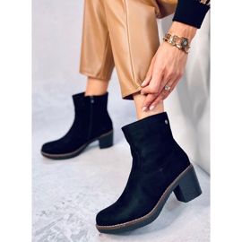 Linzi Black rubber heel boots 1