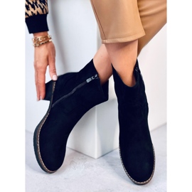 Linzi Black rubber heel boots 2