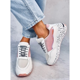 Milano Pink women's sports shoes white 2