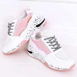 Milano Pink women's sports shoes white 1