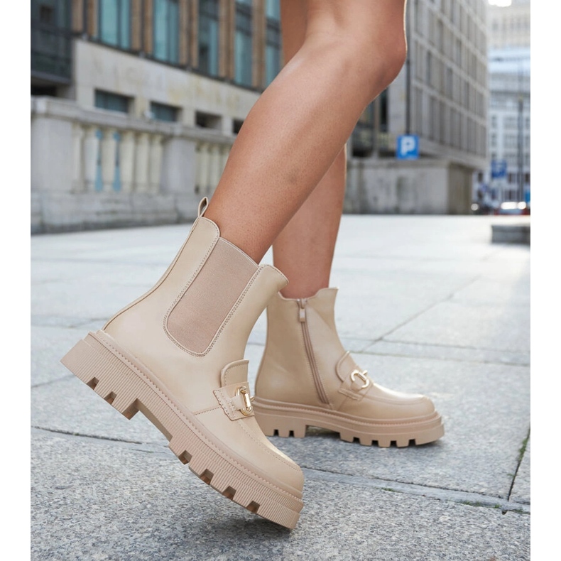 Dark beige ankle boots with Sailetto protector 2 Dark beige ankle boots with Sailetto protector 2