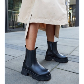 Black ankle boots on the Placido platform 2