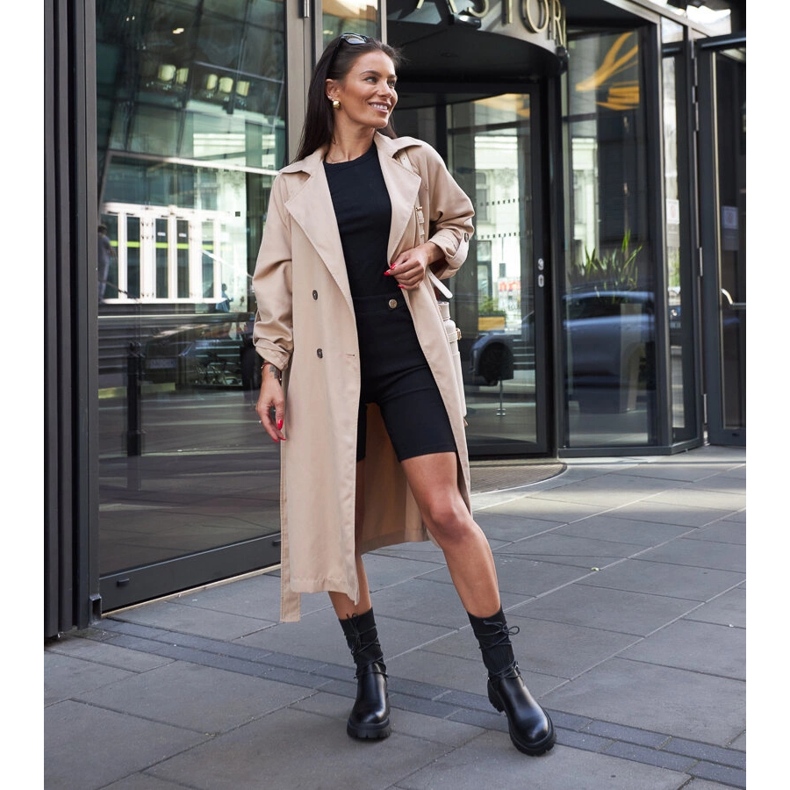 Inna Eliot black sock ankle boots with ties 1