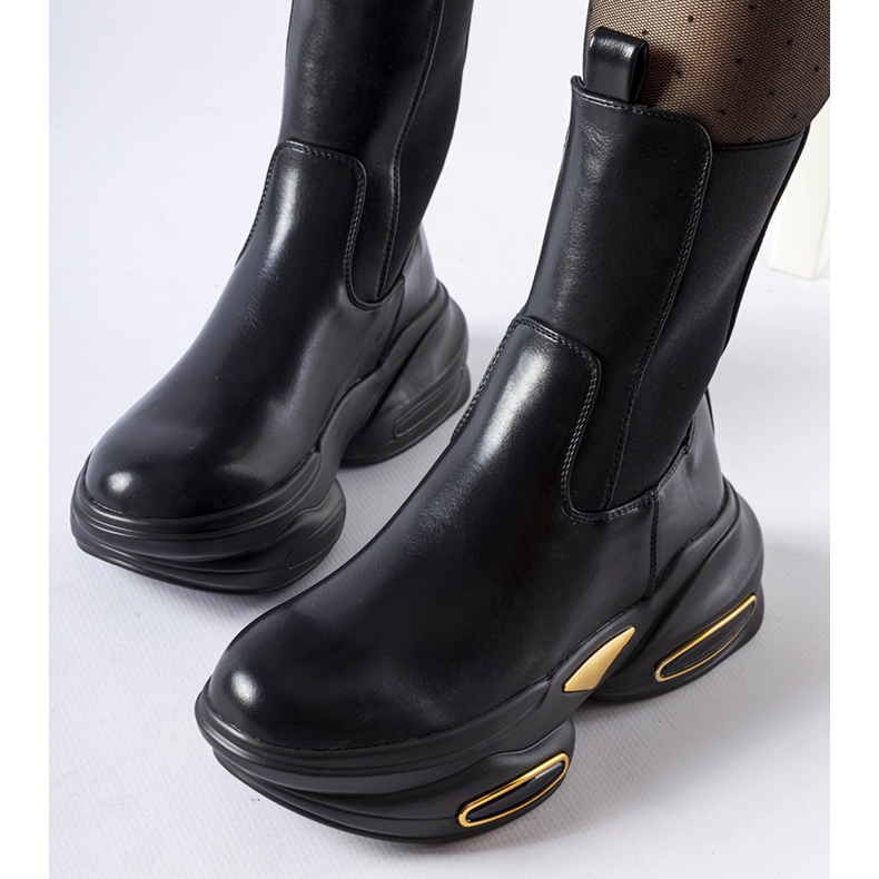 Big Star Black massive Sant'Egidio slip-on ankle boots 2 Big Star Black massive Sant'Egidio slip-on ankle boots 2