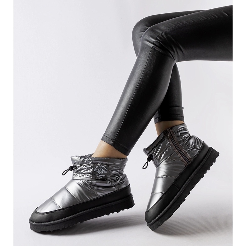 Gray Lee Cooper LCJ-23-44-1966L snow boots silver 1