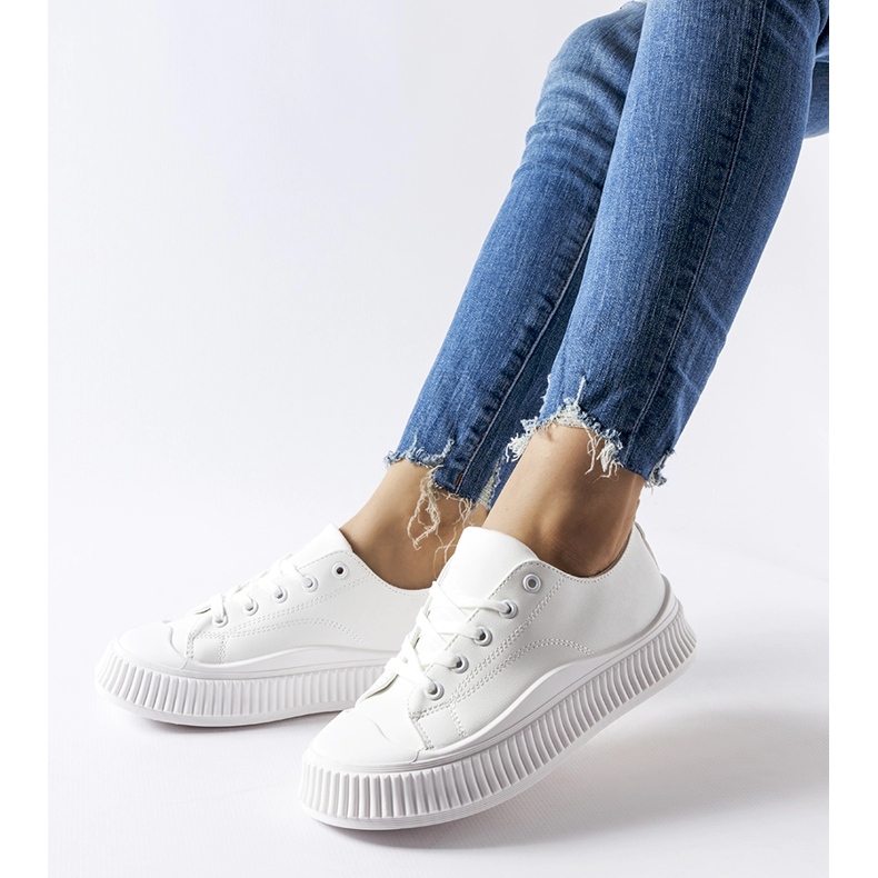 White Erbezzo platform sneakers 1