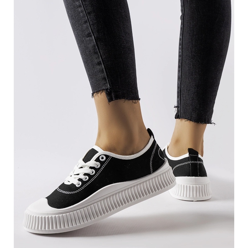 Black Collepepe platform sneakers 1