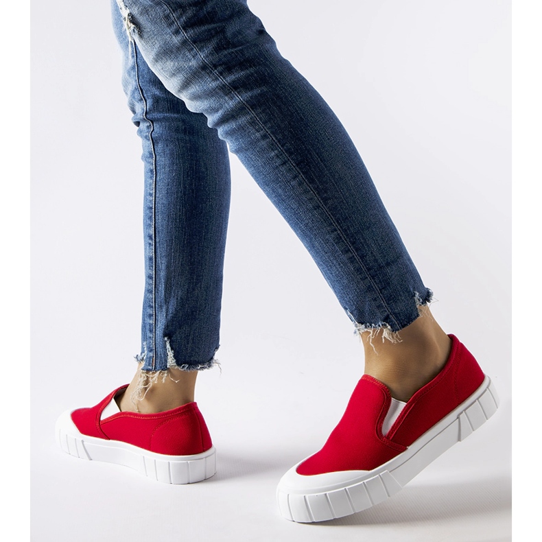 Red Codiponte slip-on sneakers 1