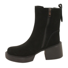 Filippo Leather suede high-heeled ankle boots in black 1 Filippo Leather suede high-heeled ankle boots in black 1