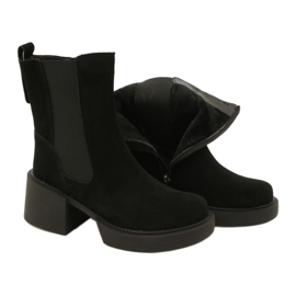 Filippo Leather suede high-heeled ankle boots in black 4 Filippo Leather suede high-heeled ankle boots in black 4