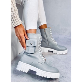 Workers with a Maruna L. GRAY purse grey 2