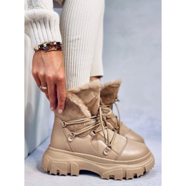 Jarl Khaki women's snow boots beige 1