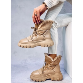Jarl Khaki women's snow boots beige 2