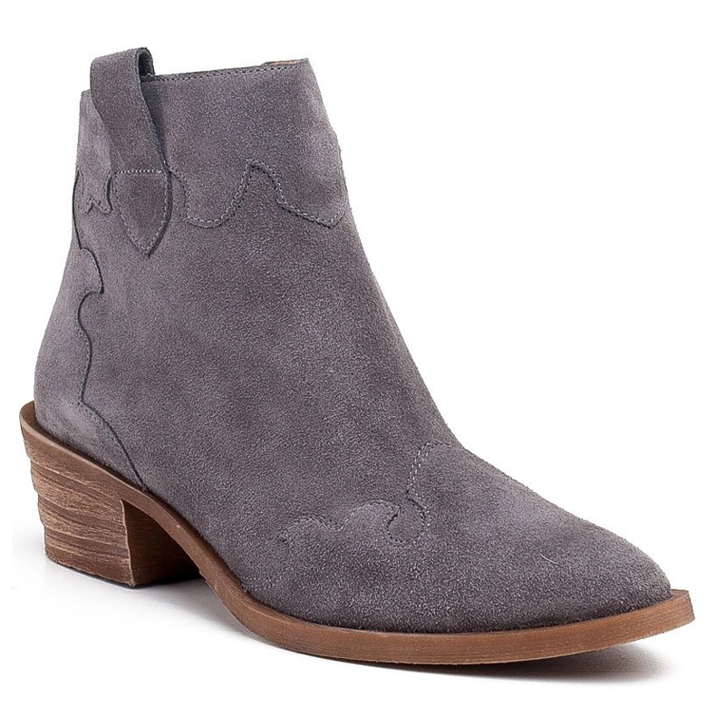 Marco Shoes Gray boots made of natural suede without insulation grey 1