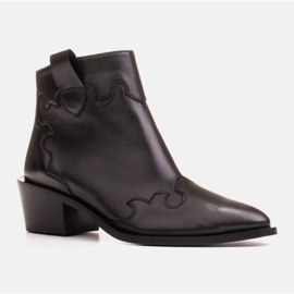 Marco Shoes Black boots made of natural grain leather 1 Marco Shoes Black boots made of natural grain leather 1