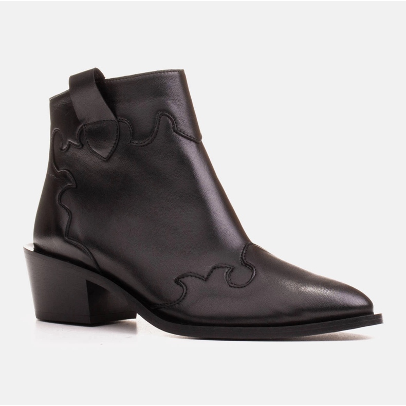 Marco Shoes Black boots made of natural grain leather 1 Marco Shoes Black boots made of natural grain leather 1
