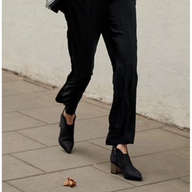 Marco Shoes Slender boots with rubber in the upper and a metallic heel black 1