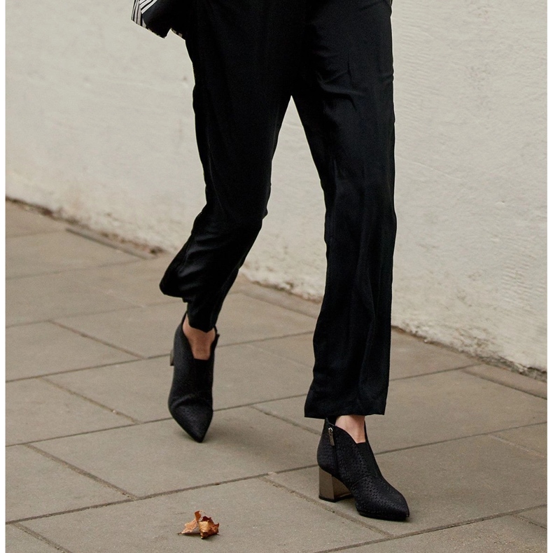 Marco Shoes Slender boots with rubber in the upper and a metallic heel black 1