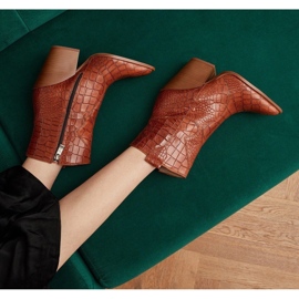 Marco Shoes Women's cowboy boots made of natural leather with embossing brown 1 Marco Shoes Women's cowboy boots made of natural leather with embossing brown 1