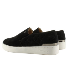 Suede slip-on sneakers 7103 Black 1