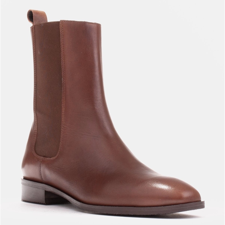 Marco Shoes Sofi Chelsea boots with rubber in the uppers brown 1