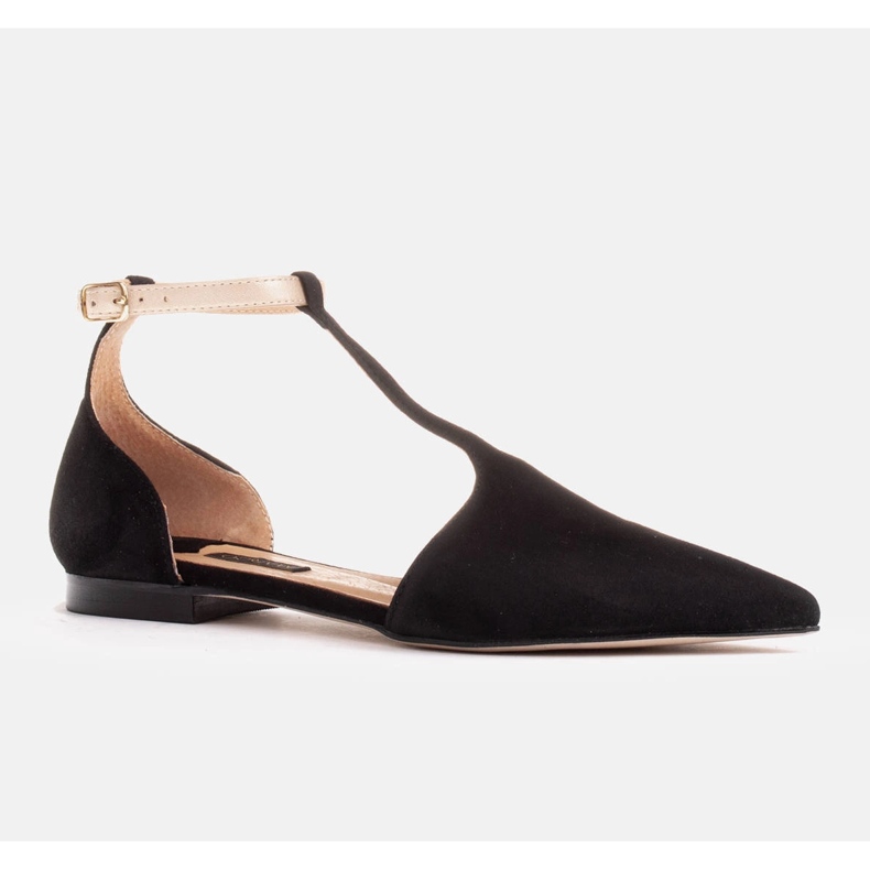 Marco Shoes Suede sandals with an ankle strap black 1