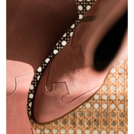 Marco Shoes Pink natural suede boots 1