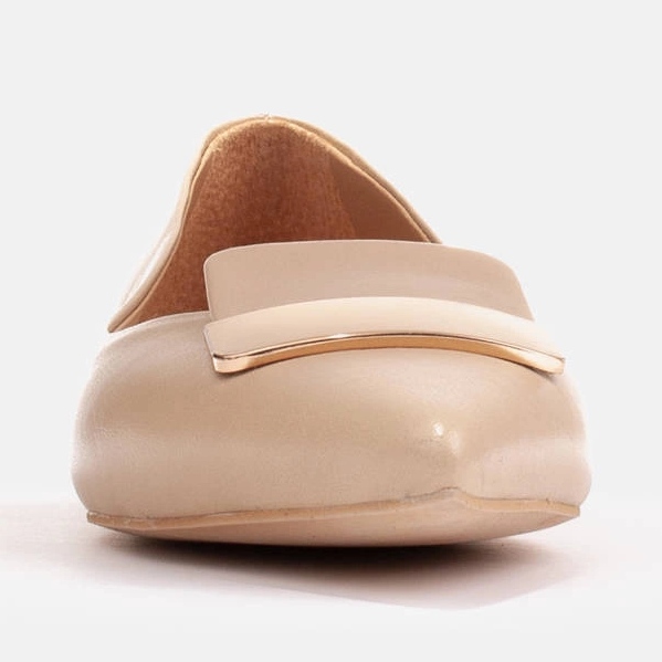 Marco Shoes Ballerinas with a decorative tongue beige 2