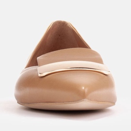 Marco Shoes Ballerinas with a decorative tongue beige brown 2