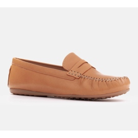 Marco Shoes Comfortable loafers made of soft leather brown 1
