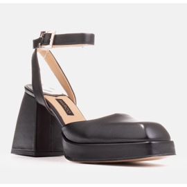 Marco Shoes Sandals on a booster platform black 1