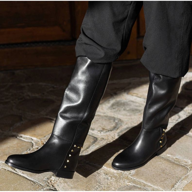Marco Shoes Riding boots with studs black 1