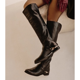 Marco Shoes Leather boots with decoration black 1