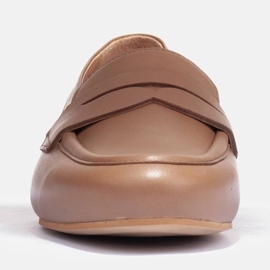 Marco Shoes Loafers with leather decoration beige 1