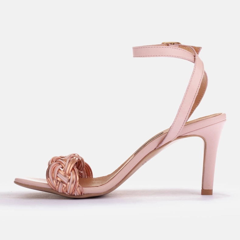 Marco Shoes Sandals with a braided strap pink 2