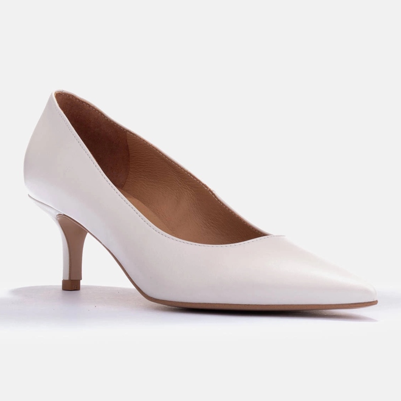 Marco Shoes Elegant stilettos with a lower heel white 2