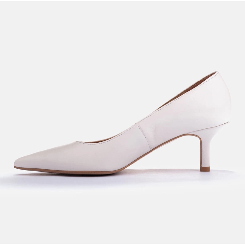Marco Shoes Elegant stilettos with a lower heel white 1