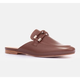 Marco Shoes Slippers with decoration brown 1