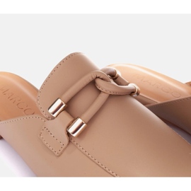 Marco Shoes Slippers with decoration beige 1
