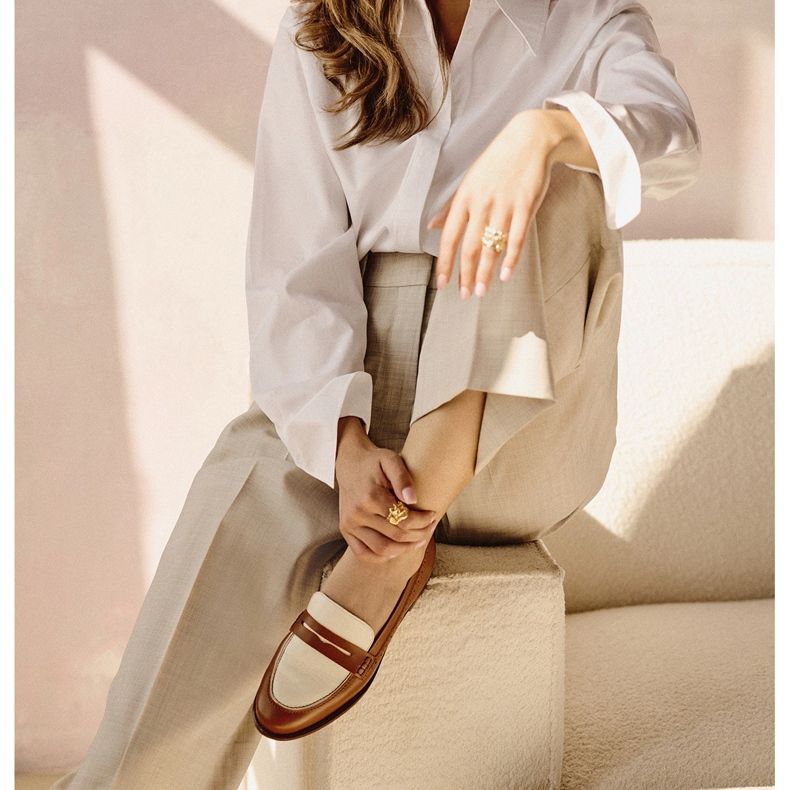 Marco Shoes Moccasins made of natural leather brown 2