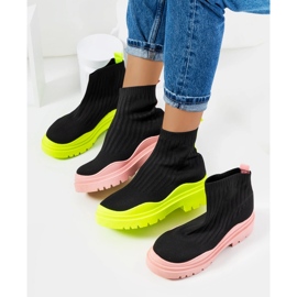 Black and green high-top sneakers from Marks 1