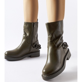 Inna Green insulated ankle boots with a chain from Linera 1