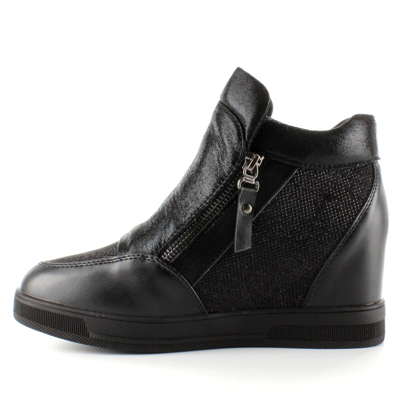 Sneakers on a hidden wedge 2017-1 Black 1 Sneakers on a hidden wedge 2017-1 Black 1