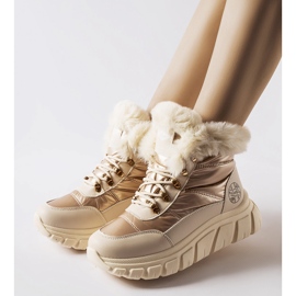 Lee Cooper LCJ-23-44-1953L gold snow boots golden 1