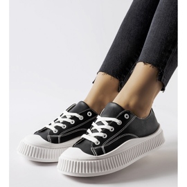 Black Erbezzo platform sneakers 1